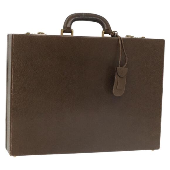 GUCCI Trunk Leather Brown Gold - Picture 1 of 16